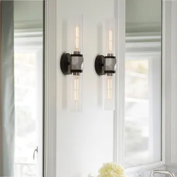 Koupelnové svítidlo Hinkley HK-ELLISON2-BK-BN -Koupelnové svítidlo ELLISON 2xE27/40W/230V IP44 černá