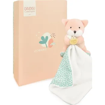 Výuková hračka Doudou Plyšová liška s dečkou 11 cm