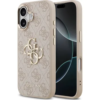 Telefonní příslušenství Guess PU Leather 4G Metal Logo Gold Frame Zadní Kryt pro iPhone 17 Barva: Růžová
