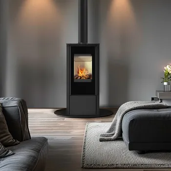 Krbová kamna Ocelová kamna na dřevo KRATKI HATI, průměr 150, 5,5 kW