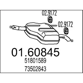 Auto-moto Zadní tlumič výfuku MTS 01.60845