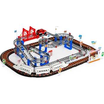 autodráha Dětská autodráha s vláčkem - 108ks.