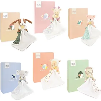 Výuková hračka Doudou Plyšové zvířátko s dečkou 11 cm 1 ks