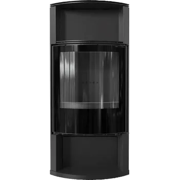 Ocelová kamna na dřevo KRATKI TOFA, průměr 150, 8 kW černá Thermotec TOFA/BLACK