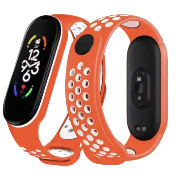 Chytré hodinky Fitness náramek M7 band se sportovním řemínkem Nike Watch: 40 Oranžová/Bílá