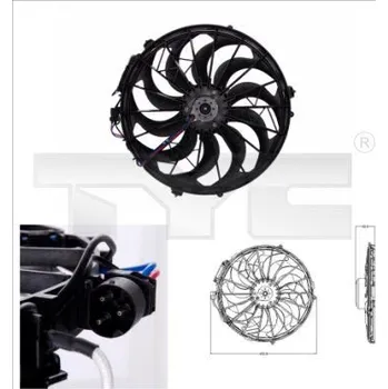 Chladič motoru Větrák, chlazení motoru TYC 803-0003