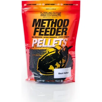 Nástraha Mivardi Pelety Method Pellets Black Halibut 750 g