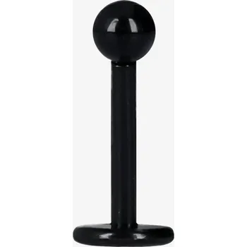 Piercing Piranha silikonový labret černý :: 1,2 x 10 mm
