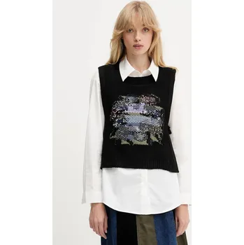 Dámská košile Košile a vesta Desigual CHALECO dámská, bílá barva, relaxed, s klasickým límcem, 25WWCW01 00X, vel. S