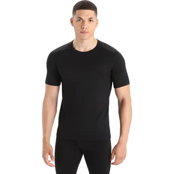 Pánské tričko Pánské triko ICEBREAKER Mens 200 Oasis SS Crewe, Black velikost: XS