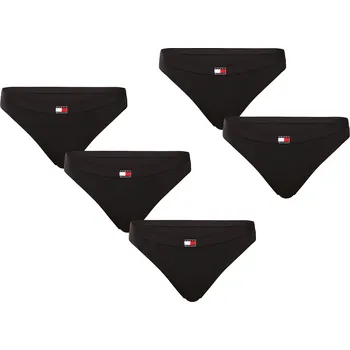 Dámské spodní prádlo 5PACK dámská tanga Tommy Hilfiger černá (UW0UW05642 0W3) XL