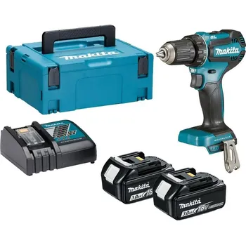 Makita DDF485, 2x 3,0 Ah + nabíječka DC18SD + Makpac