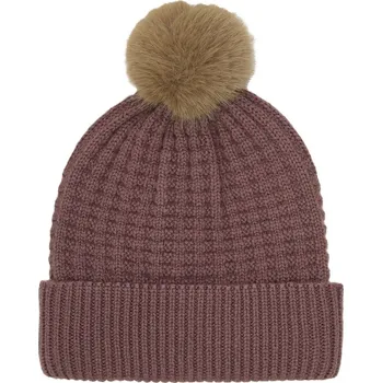 Čepice EN FANT Pletená čepice s bambulí Rose Taupe Velikost (od výrobce): 52