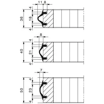 HAWA ochranné dorazové těsnění guma EPDM hnědá ( kus = 5m )