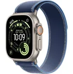 Apple Watch Ultra 3 (2025) 49mm Přírodní titan s modrým/jasně modrým trailovým tahem S/M