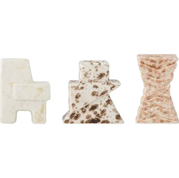 Svícen Bloomingville, Svícny na klasické svíčky Blanchard, béžovo-růžové, 3 ks - Formadore