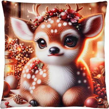 Polštář Vánoční polštář CHRISTMAS DEER motiv VI. 40x40 cm Mybesthome Varianta: Povlak na polštář, 40x40 cm