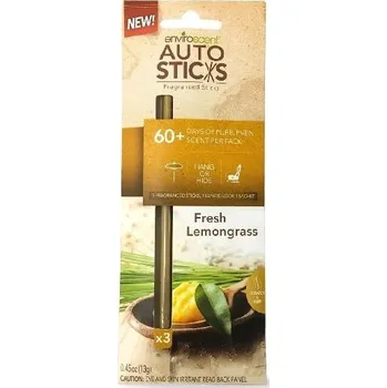 Vůně do auta Enviroscent AUTOSTICKS FRESH LEMONGRASS (SVĚŽÍ CITRÓNOVÁ TRÁVA) VONNÁ VISAČKA DO AUTA