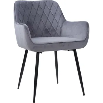 Tmavě šedé křesílko Camille 56 x 79 x 58 100% polyester, kov