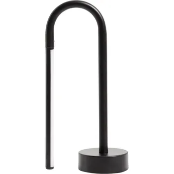 Lampička Kave Home Černá kovová stolní LED lampa Bow