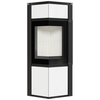 Krbová kamna Ocelová kamna na dřevo KRATKI TORA/S 8 kW, průměr 150 bílý skleněný panel samozav. dv. TORA/S/LW/BA1