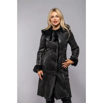 Dámský kožich Dámský černý kožich IZABELA Velikost M