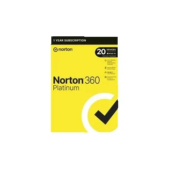 Antivir NORTON 360 PLATINUM 100GB +VPN 1 uživatel pro 20 zařízení na 1 rok ESD