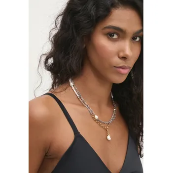 Náhrdelník Ručně vyrobený náhrdelník z pozlaceného stříbra s kultivovanou perlou Answear.LAB WS25.AKD004 stříbrná SLX, vel. ONE SIZE