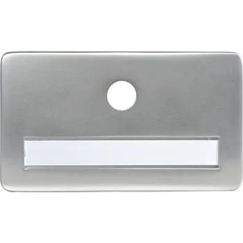 Dveřní kování SOLIDO dveřní jmenovka bez kukátka, otvor o 14, hliník sříbrný elox,gravír. č.43