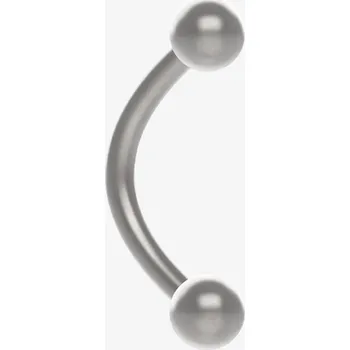 Piercing Piranha titanový piercing mini banánek s kuličkami - 10ks :: 1,2 x 8 mm