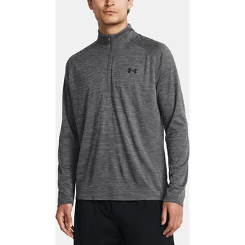 Pánské tričko Under Armour UA Tech Textured 1/2 Zip 1382797-025 Šedá LG
