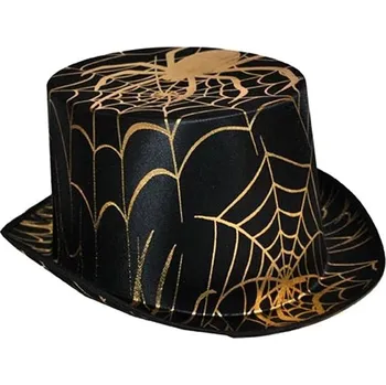 Karnevalový doplněk Funny Fashion Klobouk cylindr Halloween s pavouky