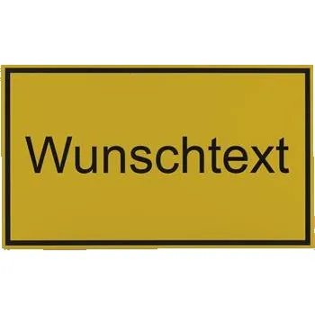 Prázdný štítek pro dvouřádkový text, plast žlutý/černý