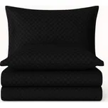 Černé povlečení na jednolůžko z bavlny Renforcé 140x200 cm Checkered – Mila Home Luxury ID_1813926