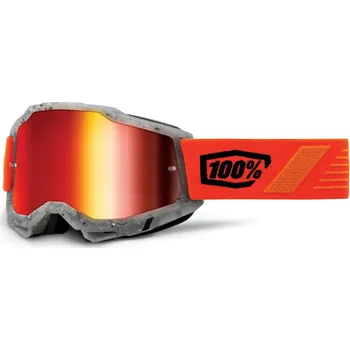 Motocyklové brýle Motokrosové brýle 100% ACCURI 2 Schrute s červeným plexi