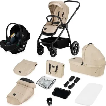 Kočárek Lionelo - Kombinovaný kočárek 3v1 MERIL Beige Sand