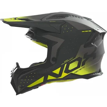 Helma na motorku Přilba N634, NOX (černá matná,žlutá fluo) L