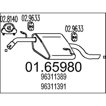 Tlumič výfuku Zadní tlumič výfuku MTS 01.65980