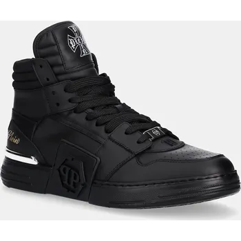 Pánské tenisky Kožené tenisky Philipp Plein Phantom Kicks High Top USC0822.PLE075N.0202 černá 99X, EUR 45