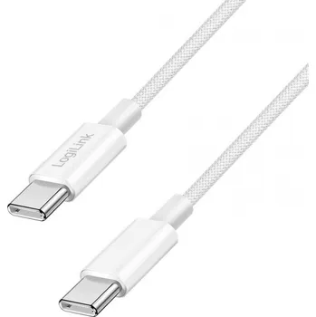 USB hub Logilink USB-C 0.5m opletený bílý