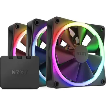 PC ventilátor NZXT F120 RGB 120mm černý – 3ks + kontroler RF-R12TF-B1