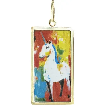 Přívěsek Aljančič Miniartion Jednorožec žluté zlato