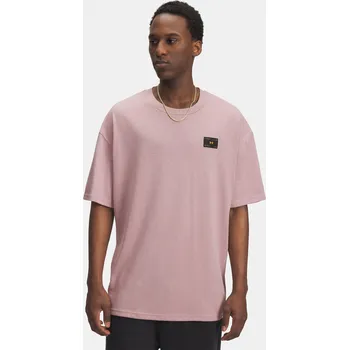 Pánské tričko Under Armour UA HWT WOVEN LABEL SS-PNK 6005668-673 Růžová SM