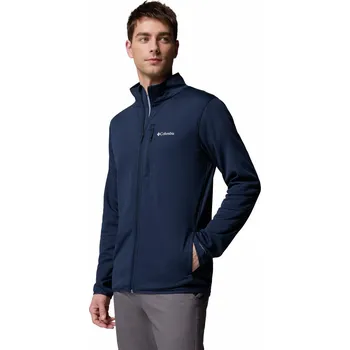Pánské oblečení Pánská mikina Columbia Essential Hike™ Grid Fleece Full Zip Velikost: XXL / Barva: tmavě modrá