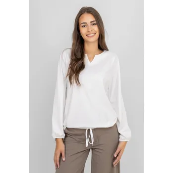 Dámské tričko Zoso dámské pružné triko dlouhý rukáv Joan off white Velikost: XS