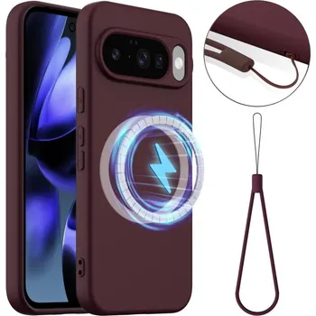 Pouzdro na mobilní telefon VSECHNONAMOBIL 121347 RUBBER MAGSAFE Silikonový kryt pro Google Pixel 10 / Google Pixel 10 Pro PLUM COLOR