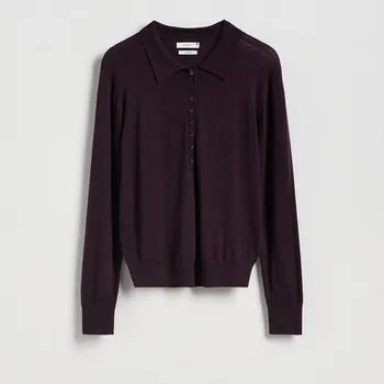 Dámský svetr Reserved - Svetr s příměsí vlny - mahagonová - 359GP-93X - 359GP-93X-XL