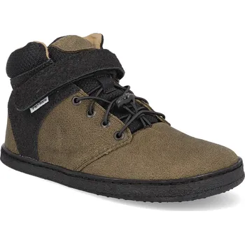 Dívčí obuv Barefoot kotníkové boty Pegres - BF56L zelené Velikost: 34