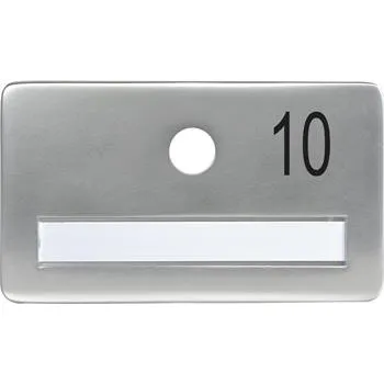 Dveřní kování SOLIDO dveřní jmenovka bez kukátka, otvor o 14, hliník sříbrný elox,gravír. č.10