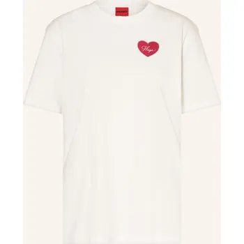 Dámské tričko Hugo Dámské Tričko Vintage, bílá / tmavě červená, 40